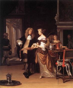 埃格倫 範 德 內爾 Elegant Couple in an Interior 埃格倫 範 德 內爾 Elegant Couple in an Interior